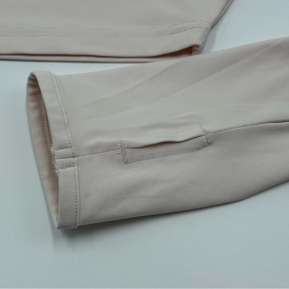 Gymshark Women’s Long Sleeve Crop Top Pale Pink Small Workout Mesh Thumb holes - Picture 6 of 12